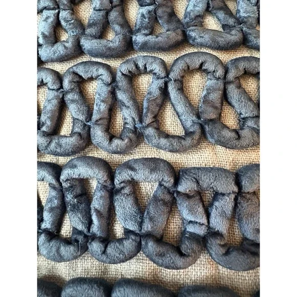 2 Arhaus Linen  Blue zipper close Throw Pillow shams  18x18 euro square  Chunky - Picture 4 of 10